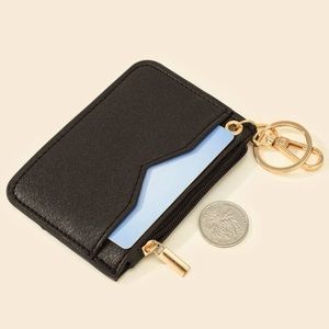 Cute Black Key Chain Card Holder